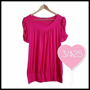 ⭐3/$25⭐ Rubicon Women's Ruched Short Sleeve Top Size L